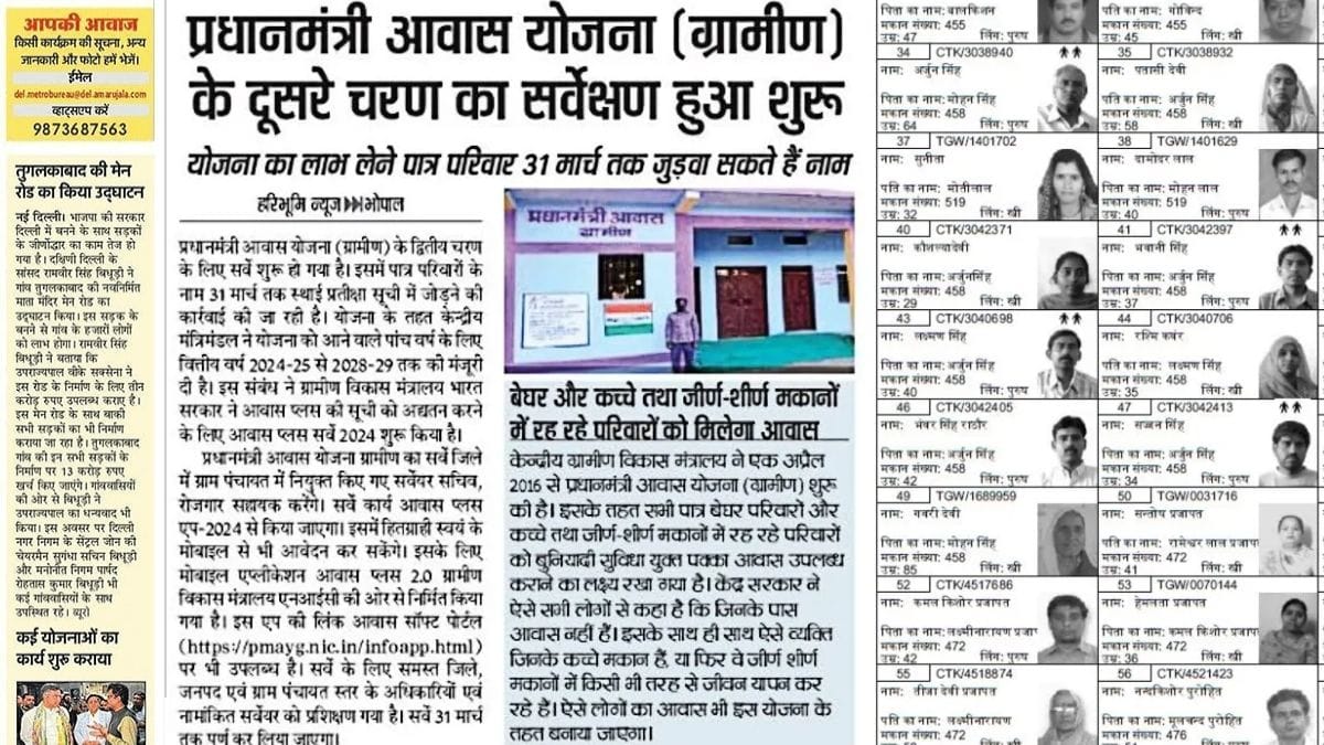 PM Awas Yojana Survey